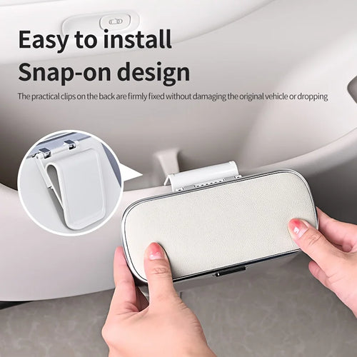 Auto Interior Trash Bin with Button Lid – Hanging Car Organizer (Wet & Dry)